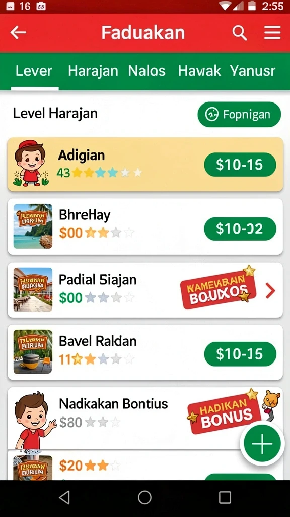 sunda777 - Tampilan antarmuka pengguna yang mudah dipahami.